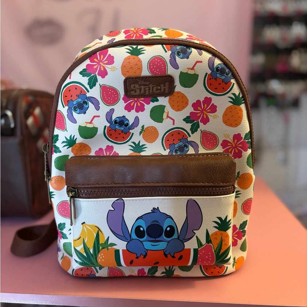 Bioworld Stitch Backpack - Colorful Fruit Design